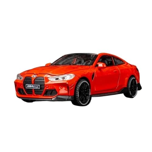 1 32 Für BMW M4 Coupe Legierung Sportwagen Druckguss Fahrzeuge Metall Spielzeugauto Modell Sound Licht Simulation Sammlung Druckguss Fahrzeuge Modell(Rot) von TQMEAD