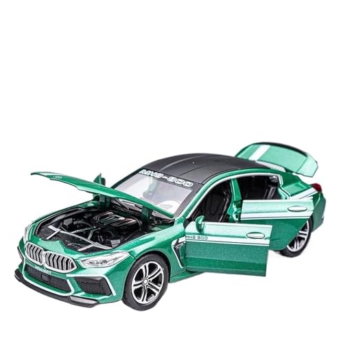 1 32 Für BMW MH8 800 Manhart Diecast Auto Spielzeug Miniatur Modell Pull Back Sound Licht Sammlung Druckguss Fahrzeuge Modell(Grün) von TQMEAD