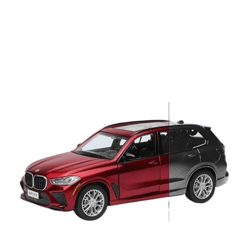 1 32 Für BMW X5M X5 SUV Legierung Modell Auto Spielzeug DiecastsPull Back Sound Und Licht Auto Sammlung Dekoration Druckguss Fahrzeuge Modell(Rot) von TQMEAD