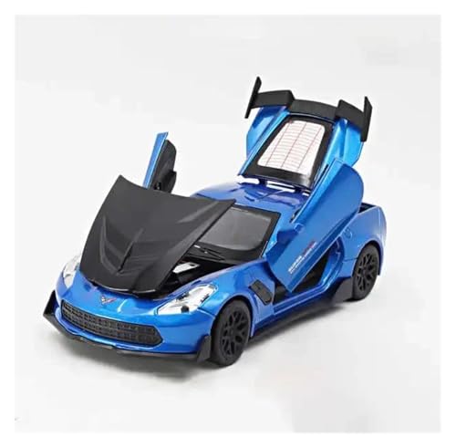 1 32 Für Chevrolet CorvetteSuper Car Modellauto Diecast Metalllegierung Fahrzeuge Spielzeug Sammlungen Dekoration Druckguss Fahrzeuge Modell(Blau) von TQMEAD