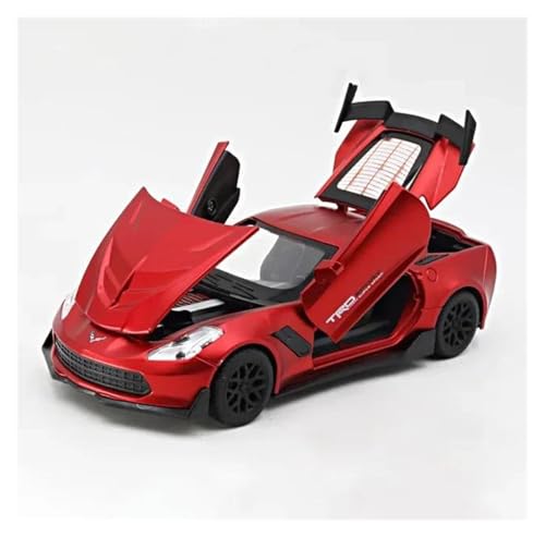 1 32 Für Chevrolet CorvetteSuper Car Modellauto Diecast Metalllegierung Fahrzeuge Spielzeug Sammlungen Dekoration Druckguss Fahrzeuge Modell(Rot) von TQMEAD