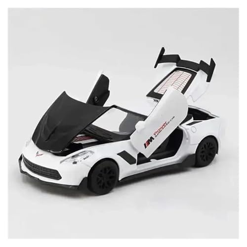 1 32 Für Chevrolet CorvetteSuper Car Modellauto Diecast Metalllegierung Fahrzeuge Spielzeug Sammlungen Dekoration Druckguss Fahrzeuge Modell(White) von TQMEAD