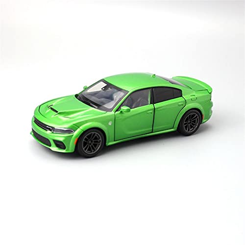 1 32 Für Dodge Charger SRT Sportwagen Gedenkdruckguss Souvenir Classic Mini Modellauto Druckguss Fahrzeuge Modell(Grün) von TQMEAD