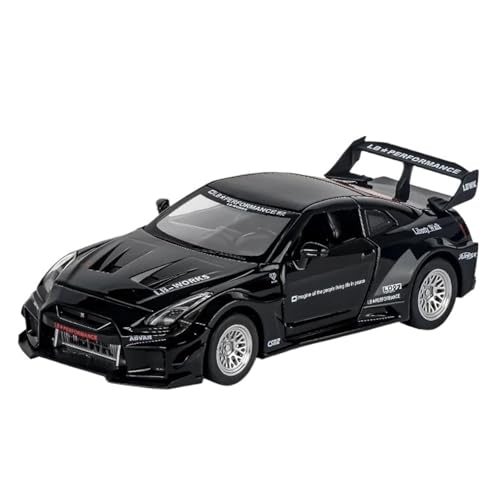 1 32 Für GTR-CSR2 Legierung Auto Modell Mit Pull Back Racing Auto Spielzeug Auto Liebhaber Geschenk Druckguss Fahrzeuge Modell(Schwarz) von TQMEAD