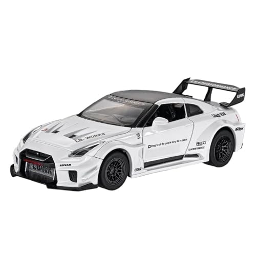 1 32 Für GTR-CSR2 Legierung Auto Modell Mit Pull Back Racing Auto Spielzeug Auto Liebhaber Geschenk Druckguss Fahrzeuge Modell(White) von TQMEAD