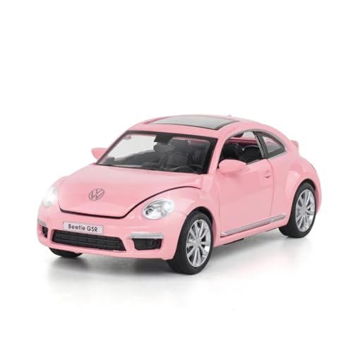 1 32 Für Käfer Legierungsdruckguss Mit Sound Und Licht Hinterradverstärkungsfunktion Fahrzeugmodell Wanju Druckguss Fahrzeuge Modell(Rosa) von TQMEAD