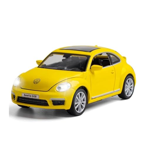1 32 Für Käfer Legierungsdruckguss Mit Sound Und Licht Hinterradverstärkungsfunktion Fahrzeugmodell Wanju Druckguss Fahrzeuge Modell(Yellow) von TQMEAD