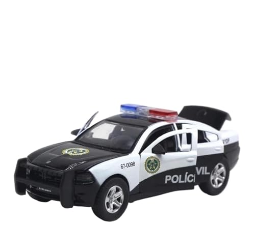 1 32 Für Legierungs-Dodge Charger-Polizeiautomodell, Druckguss Und Spielzeugfahrzeuge, Ton- Und Licht-Pull-Back-Sammlungsspielzeug Druckguss Fahrzeuge Modell von TQMEAD