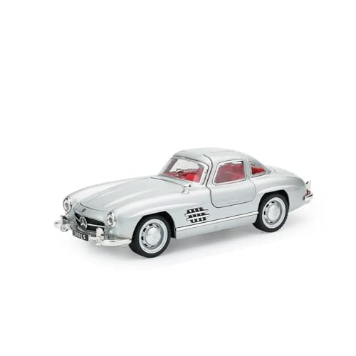 1 32 Für Mercedes Benz 300LS Zinklegierungs-Druckguss-Metall-Modellauto Mit Rückzugs-Action-Display-Spielzeug Druckguss Fahrzeuge Modell(Silber) von TQMEAD