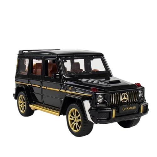1 32 Für Mercedes-Benz G63 AMG Legierung Auto Druckguss Modell Sound Und Licht Zurückziehen Mini Fahrzeug Modell Druckguss Fahrzeuge Modell(Schwarz) von TQMEAD
