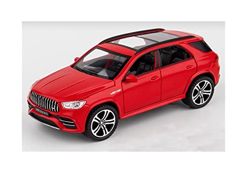 1 32 Für Neue GLE 63 S AMG SUV Automodell Legierung Auto Druckguss Automodell Ziehen Schwarz Ton Und Licht Kinderspielzeug Druckguss Fahrzeuge Modell(Rot) von TQMEAD