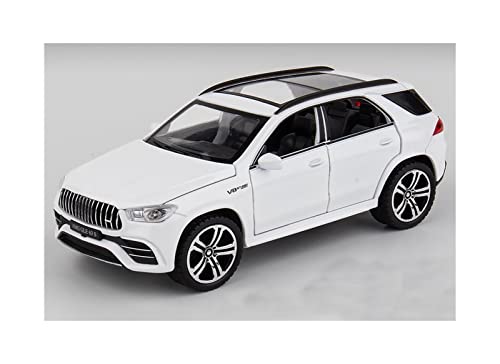 1 32 Für Neue GLE 63 S AMG SUV Automodell Legierung Auto Druckguss Automodell Ziehen Schwarz Ton Und Licht Kinderspielzeug Druckguss Fahrzeuge Modell(White) von TQMEAD