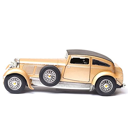 1 32 Für Oldtimer Vintage Diecast Metal Sammlerstück Modellauto Souvenir Beliebte Unvergessliche Einzelstücke Druckguss Fahrzeuge Modell(Gold) von TQMEAD
