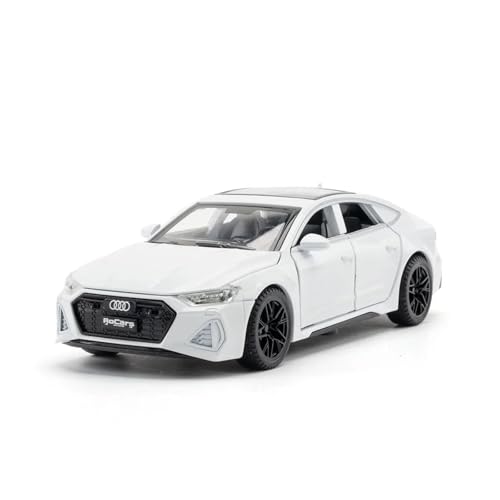 1 32 Für RS7-Legierungsdruckguss-Automodell Mit Sound Und Licht Für Miniaturfahrzeugliebhaber Für Sammeln Druckguss Fahrzeuge Modell(White) von TQMEAD