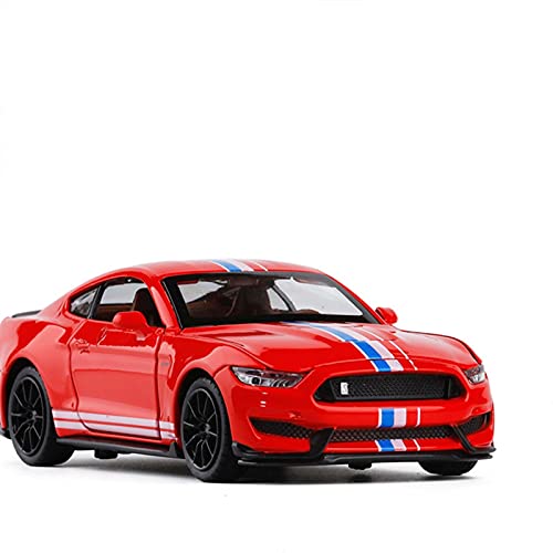 1 32 Für Shelby GT350 Legierung Diecast Automodell Sportwagen Spielzeug Für Kinder Und Erwachsene Zurückziehen Fahrzeuge Spielzeugautos Druckguss Fahrzeuge Modell(Rot) von TQMEAD