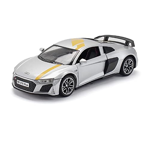 1 32 Kinder Zinklegierung Rennmodell Metall Zurückziehen Kinderspielzeug Geschenk Druckguss Fahrzeuge Modell(Silber) von TQMEAD