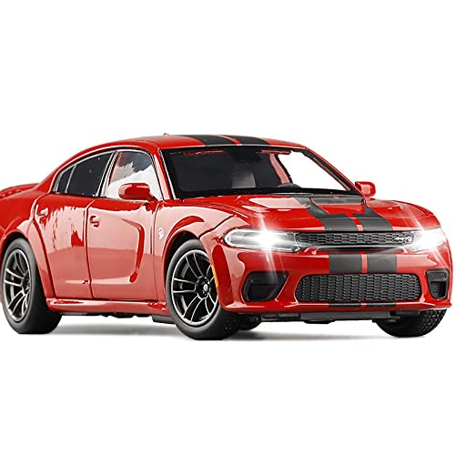 1 32 Zinklegierung Druckguss Automodell Muscle Car Kinderspielzeug Geschenk Druckguss Fahrzeuge Modell(Rot) von TQMEAD