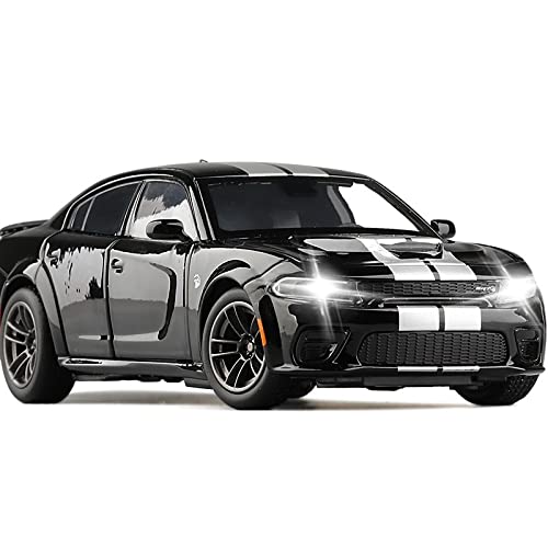 1 32 Zinklegierung Druckguss Automodell Muscle Car Kinderspielzeug Geschenk Druckguss Fahrzeuge Modell(Schwarz) von TQMEAD