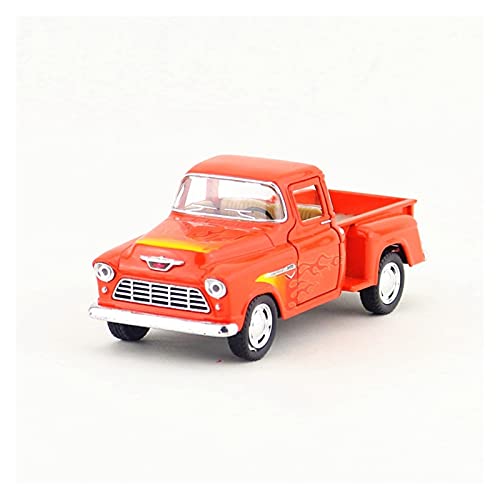 1 32 Zurückziehen Spielzeug-Simulations-Auto Für Chevrolet 1955 Chevy Stepside Sound Und Licht Diecast Alloy Car Druckguss Fahrzeuge Modell(Rot) von TQMEAD