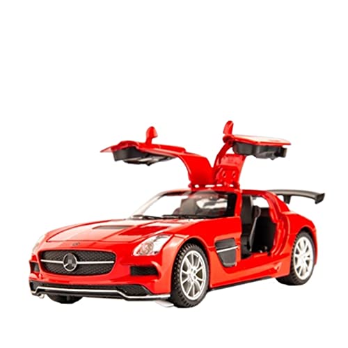 1 32 for Benzs SLS AMG-GT Druckguss Automodell Zinklegierung Guss Kinderspielzeug Geschenk Druckguss Fahrzeuge Modell(Rot) von TQMEAD