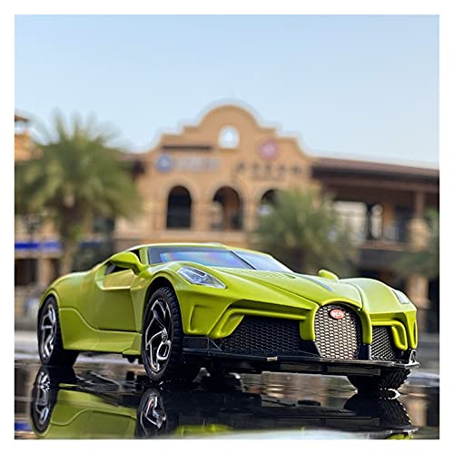 1 32 for Bugatti Zinklegierung Sportwagen Sammlung Modell Metall Zurückziehen Auto Kindergeschenk Druckguss Fahrzeuge Modell(Grün) von TQMEAD