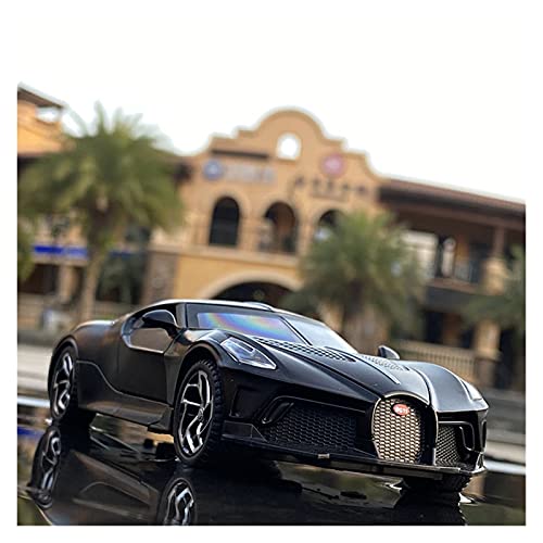 1 32 for Bugatti Zinklegierung Sportwagen Sammlung Modell Metall Zurückziehen Auto Kindergeschenk Druckguss Fahrzeuge Modell(Schwarz) von TQMEAD