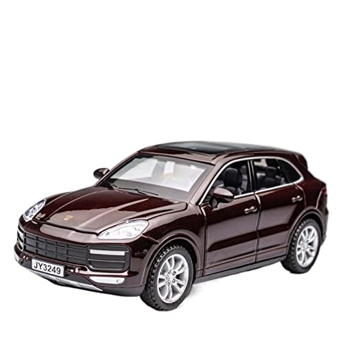1 32 for Cayenne Turbo Zinklegierung Automodell Dekoration Beleuchtung Audio Spielzeug Geschenk Druckguss Fahrzeuge Modell(Brown) von TQMEAD