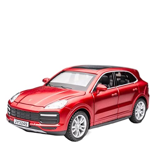 1 32 for Cayenne Turbo Zinklegierung Automodell Dekoration Beleuchtung Audio Spielzeug Geschenk Druckguss Fahrzeuge Modell(Rot) von TQMEAD