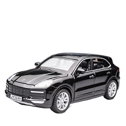 1 32 for Cayenne Turbo Zinklegierung Automodell Dekoration Beleuchtung Audio Spielzeug Geschenk Druckguss Fahrzeuge Modell(Schwarz) von TQMEAD