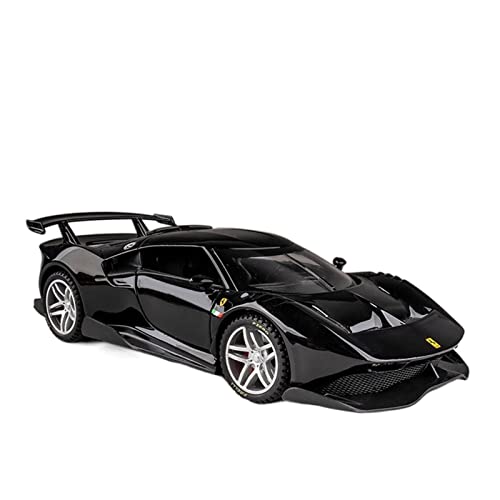 1 32 for Ferrari P80C Zinklegierung Metall Sportwagenmodell Kinderrennen Spielzeug Geschenk Druckguss Fahrzeuge Modell(Schwarz) von TQMEAD