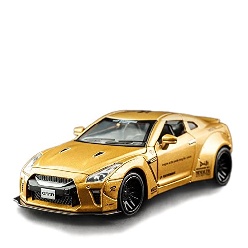 1 32 for Nissan GTR R35 Alloy Diecast Sport Race Sound Und Licht Modell Spielzeugauto Druckguss Fahrzeuge Modell(C) von TQMEAD