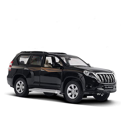 1 32 for Toyota Prado Zinklegierung Automodell Kinder Simulation Geländewagen Spielzeug Druckguss Fahrzeuge Modell(Schwarz) von TQMEAD
