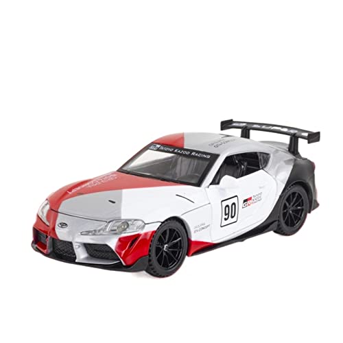1 32 for Toyota Supra GT4 Zinklegierung Druckguss Automodell Rennspielzeug Sammlung Geschenk Druckguss Fahrzeuge Modell(Rot) von TQMEAD
