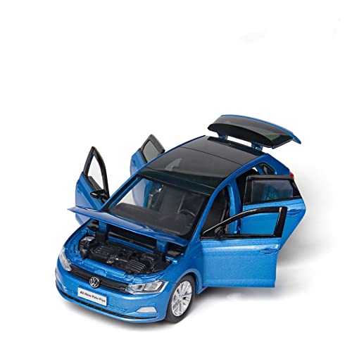 1 32 for Volkswagen Polo Zinklegierung Auto Druckguss Modell Spielzeug Abnehmbare Kinderspielzeug Geschenk Druckguss Fahrzeuge Modell(Blau) von TQMEAD