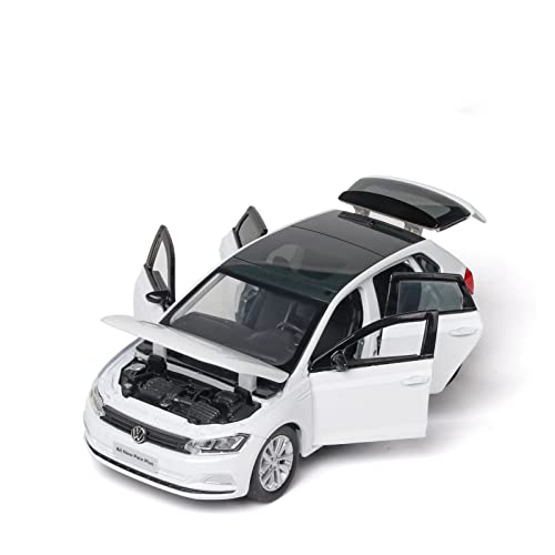 1 32 for Volkswagen Polo Zinklegierung Auto Druckguss Modell Spielzeug Abnehmbare Kinderspielzeug Geschenk Druckguss Fahrzeuge Modell(White) von TQMEAD