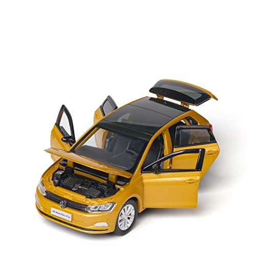 1 32 for Volkswagen Polo Zinklegierung Auto Druckguss Modell Spielzeug Abnehmbare Kinderspielzeug Geschenk Druckguss Fahrzeuge Modell(Yellow) von TQMEAD