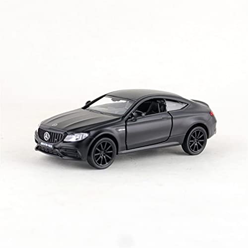 1 36 Für Benz C63 S AMG Super Racing Car Modell Aus Diecast Metall Und Kunststoffteilen Zurückziehen Go Action Spielzeug Druckguss Fahrzeuge Modell(Schwarz) von TQMEAD