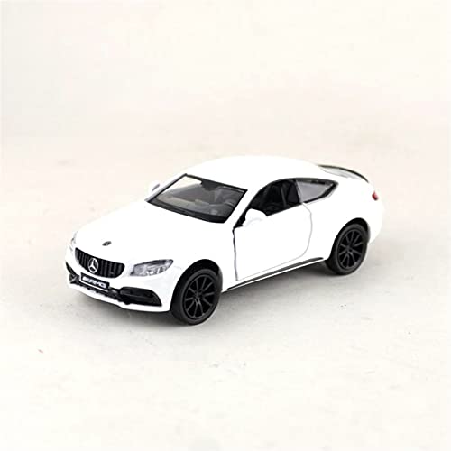1 36 Für Benz C63 S AMG Super Racing Car Modell Aus Diecast Metall Und Kunststoffteilen Zurückziehen Go Action Spielzeug Druckguss Fahrzeuge Modell(White) von TQMEAD