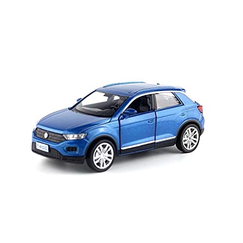 1 36 Für Volkswagen T-ROC SUV Spielzeug Die-Cast-Spielzeug-Rennwagen Diecast-Spielzeugfahrzeuge Rennwagen Farben Können Variieren Druckguss Fahrzeuge Modell(Blau) von TQMEAD