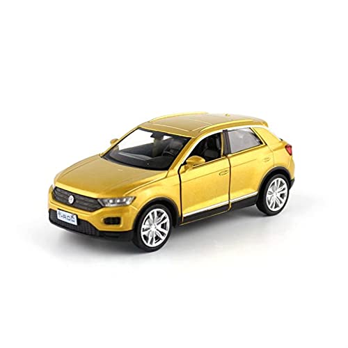 1 36 Für Volkswagen T-ROC SUV Spielzeug Die-Cast-Spielzeug-Rennwagen Diecast-Spielzeugfahrzeuge Rennwagen Farben Können Variieren Druckguss Fahrzeuge Modell(Yellow) von TQMEAD