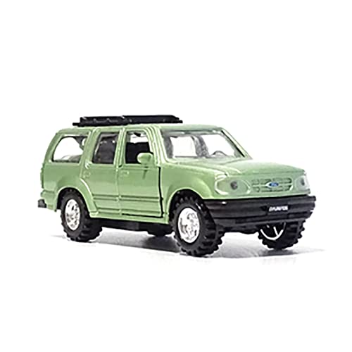 1 43 Für Ford Explorer SUV Geländewagen Metalllegierung Diecast Automodell Als Neujahrsgeschenk Druckguss Fahrzeuge Modell(Grün) von TQMEAD