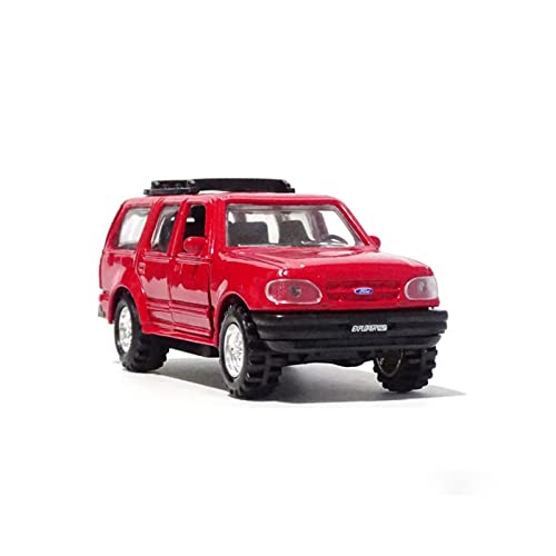 1 43 Für Ford Explorer SUV Geländewagen Metalllegierung Diecast Automodell Als Neujahrsgeschenk Druckguss Fahrzeuge Modell(Rot) von TQMEAD