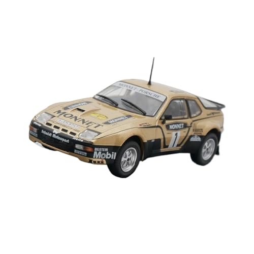 1 43 Für Porsche 924 Carrera GTS WRC 1981 Legierung Auto Modell Kit Spielzeug Auto Geschenk Druckguss Fahrzeuge Modell von TQMEAD