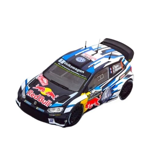 1 43 Für WRC Volkswagen Polo 2016 Monte Carlo Gewinnendes Rallyeautomodell Aus Legierung, Ornamentsammlung Druckguss Fahrzeuge Modell von TQMEAD
