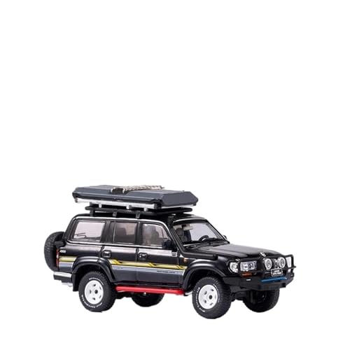 1 64 Für Land Cruiser LC80 Diecast Modell Spielzeug Auto Simulation Auto Spielzeug Sammlung Dekorative Büro Ornamente Druckguss Fahrzeuge Modell(Schwarz) von TQMEAD