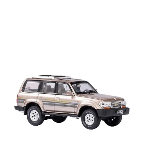 1 64 Für Land Cruiser LC80 Diecast Modell Spielzeug Auto Simulation Auto Spielzeug Sammlung Dekorative Büro Ornamente Druckguss Fahrzeuge Modell(Yellow) von TQMEAD