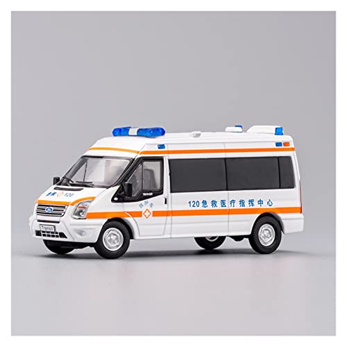 1 64 for F-Transit Van Polizeiauto 120 Krankenwagen Simulation Legierung Automodell Erwachsene Sammlung Geschenk Spielzeugauto Druckguss Fahrzeuge Modell(3) von TQMEAD