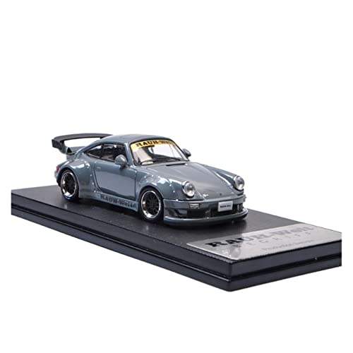 1 64 for Porsche RWB 930 Widebody Modifizierte Version 911 High Tail Zementgrau Simulation Legierung Automodell Handwerk Druckguss Fahrzeuge Modell(2) von TQMEAD
