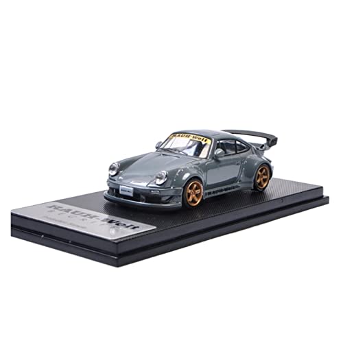 1 64 for Porsche RWB 930 Widebody Modifizierte Version 911 High Tail Zementgrau Simulation Legierung Automodell Handwerk Druckguss Fahrzeuge Modell(Taglia unica) von TQMEAD