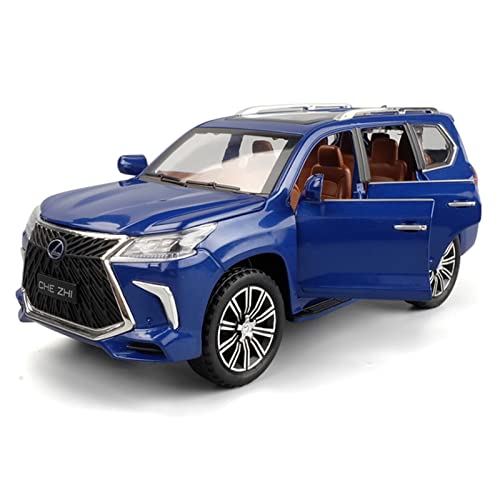 1: 24 für Lexus Lx570 SUV-Legierung Simulation 6 zu öffnende Türen Spielzeugauto-Modell für Jungen Erwachsene Geschenk Druckguss Fahrzeuge Modell(Blau) von TQMEAD